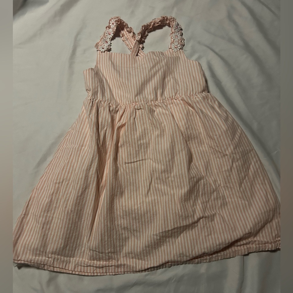 Catherine Malandrino Toddler Girl Striped Sundress 2T Daisy Appliqué Accents
